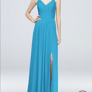 David’s Bridal bridesmaid dress, lavender
